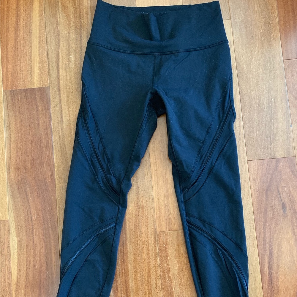 Lulu Lemon leggings with mesh detail